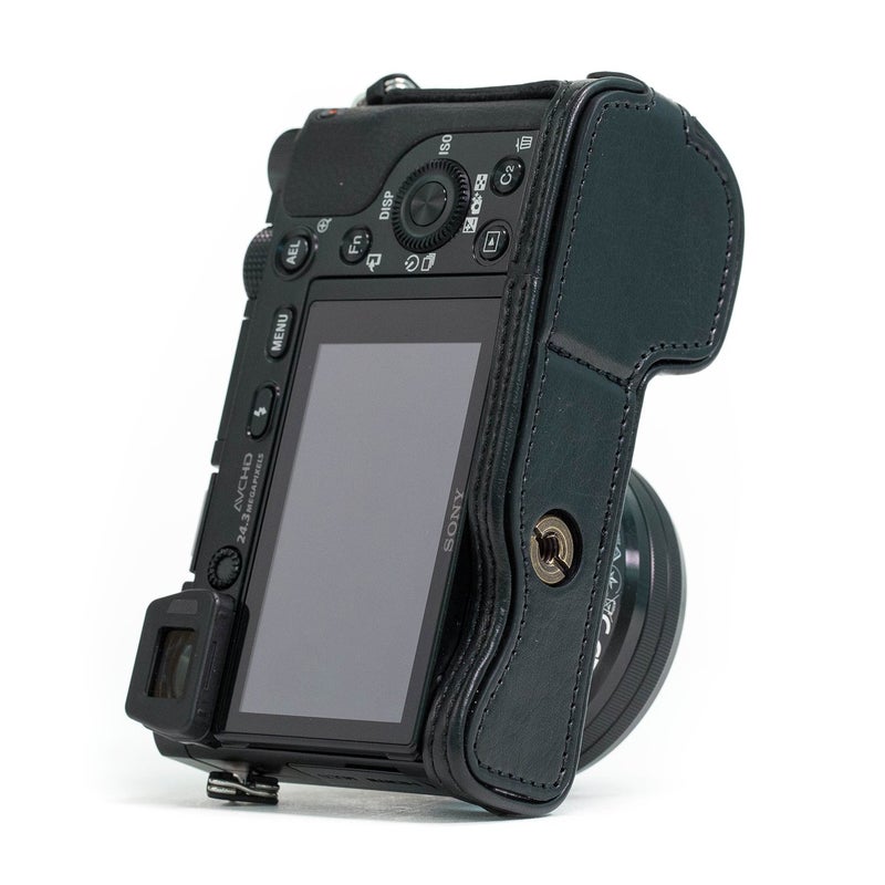 MegaGear MG960 Sony Alpha A6300  A6000 Ever Ready Leather Camera Half Case and Strap  with Battery Access  Black - Image 3